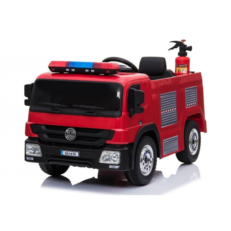 Elektrické autíčko  hasičské - červené